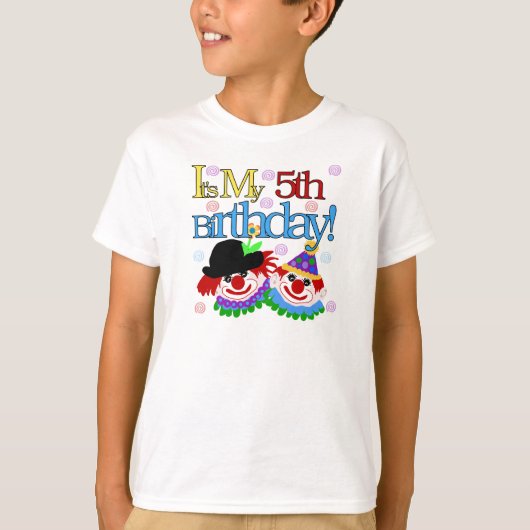 Gekke Clowns 5e verjaardag T-shirt (Voorkant)