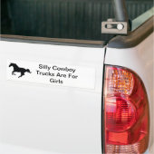Gekke Cowboy Bumpersticker (Op Truck)