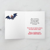 Gekke Creepy ZOMBIE Birthday Kaart (Binnen)