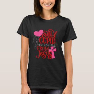 Gekke Cupid Love komt van Jesus Valentijn  T-shirt