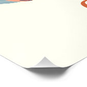 Gekke Cute Giraffe in Savanne Perfect Poster (Hoek)