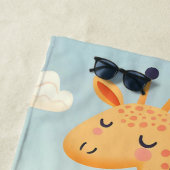 Gekke Cute Giraffe in Savanne Strandlaken (In situ)