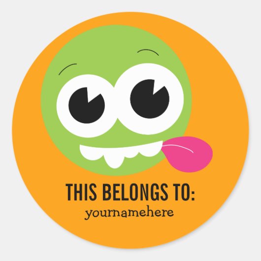 Gekke Cute Monster DEZE BEHOORT TOT Sticker (Voorkant)