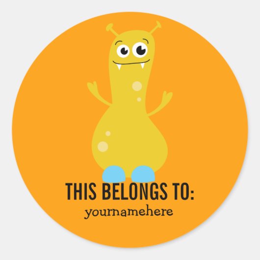 Gekke Cute Monster DEZE BEHOORT TOT Sticker (Voorkant)