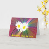 Gekke Daisys Kaart (Gele Bloem)