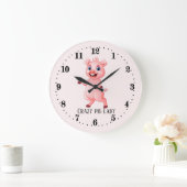 gekke dame voegt tekst toe grote klok (Huis)