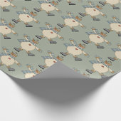 Gekke Dansende Snowman Cadeaupapier (Hoek)