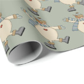 Gekke Dansende Snowman Cadeaupapier (Rol Hoek)