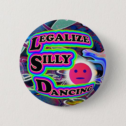 Gekke dansknop legaliseren ronde button 5,7 cm (Voorkant)