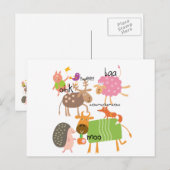 Gekke dieren briefkaart (Voorkant / Achterkant)