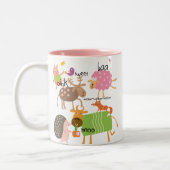 Gekke Dieren Tweekleurige Koffiemok (Links)