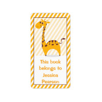 Gekke Dit boek hoort bij Giraffe Bookplate