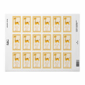 Gekke Dit boek hoort bij Giraffe Bookplate Etiket (Full Sheet)