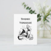 Gekke Dog Dank u Kaart, Douane van Dog Briefkaart (Staand voorkant)