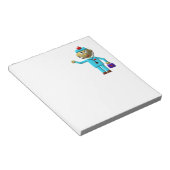 Gekke dokter met Apple op zijn hoofd & Medische ta Notitieblok (Schuin)