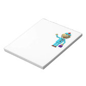 Gekke dokter met Apple op zijn hoofd & Medische ta Notitieblok (Linkerzijde)