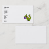 Gekke draak met sokpop's visitekaartje (Voorkant / Achterkant)