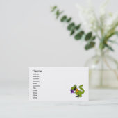 Gekke draak met sokpop's visitekaartje (Staand voorkant)