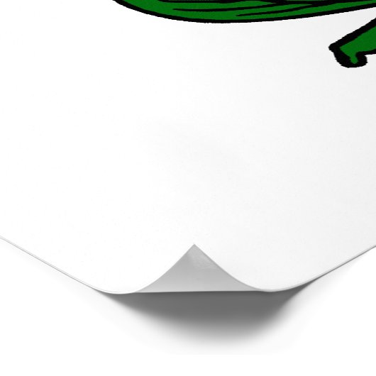 Gekke Dragon Green Poster (Hoek)