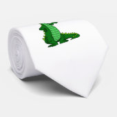 Gekke Dragon Green Stropdas (Opgerold)