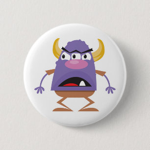 gekke driekleppig ogreest ronde button 5,7 cm