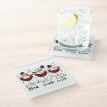 Gekke "Drink, Drink, Drink" Snowman en Wine