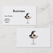 gekke drink pinguïn visitekaartje (Voorkant / Achterkant)