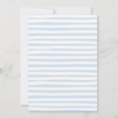 Gekke Duck Blue Bow Boy Baby shower Uitnodiging (Achterkant)