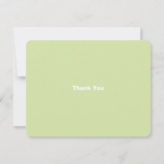 Gekke Duckies Groen Baby shower Hartelijk dank Bedankkaart (Achterkant)