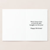 Gekke "Dus ik hoorde dat je een nieuwe fiets wilt. Folie Kaarten (Binnen)