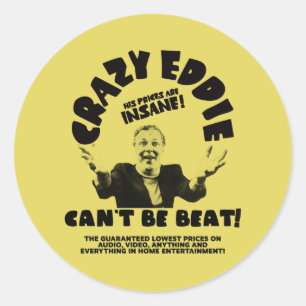 Gekke Eddie kan niet worden verslagen Ronde Sticker