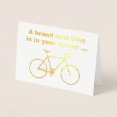 Gekke "Een gloednieuwe fiets is in jouw toekomst . Folie Kaarten (Voorkant)