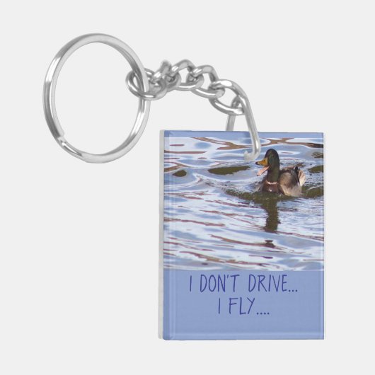 Gekke eendeneend Sleutelhanger (Voorkant Links)