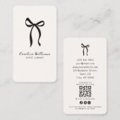 Gekke eenvoudige boog, QR-code Evenementenplanning Visitekaartje (Voorkant / Achterkant)