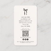 Gekke eenvoudige boog, QR-code Evenementenplanning Visitekaartje (Achterkant)