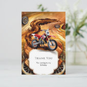 Gekke Eenvoudige Motorfiets Verjaardag Bedankkaart (Staand voorkant)
