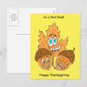 Gekke eikels Thanksgiving Briefkaart (Voorkant / Achterkant)