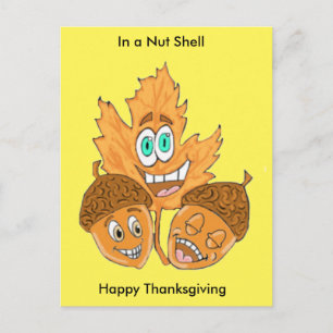 Gekke eikels Thanksgiving Briefkaart