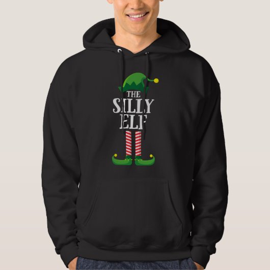 Gekke Elf Bijpassende Familie Kerstmis Partij Hoodie (Voorkant)