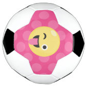 Gekke Emoji Polka Dots Voetbal (Gedraaid)