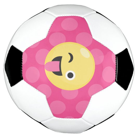 Gekke Emoji Polka Dots Voetbal (Gedraaid)