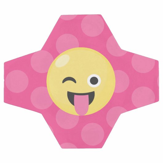 Gekke Emoji Polka Dots Voetbal (Enkel)