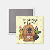 Gekke en Tig met Sassie-Pet Adoptie is LIEFDE Magneet (Voorkant / Achterkant)