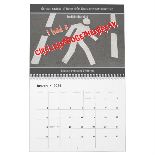 Gekke Engels voor Runaways en Duitse studenten! Kalender (Jan 2026)