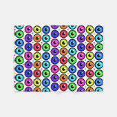 Gekke Eyes Fleece Blanket Deken (Voorkant (Horizontaal))