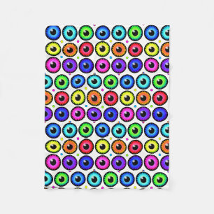 Gekke Eyes Fleece Blanket Deken