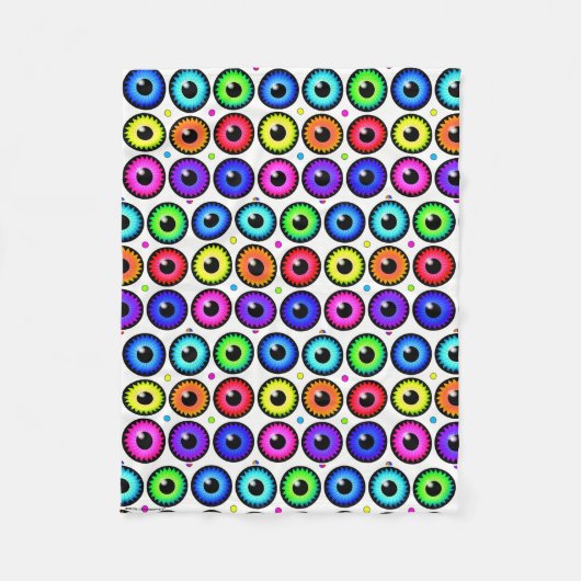 Gekke Eyes Fleece Blanket Deken (Voorkant)
