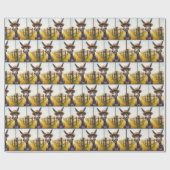 Gekke ezel met een rietje Pet Cadeaupapier (Vlak)