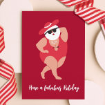 Gekke Fabulous Santa Holiday Kaart<br><div class="desc">Een gekke lichaam positief santa ter bevordering van schoonheid,  zelfvertrouwen en humor voor de feestdagen.</div>