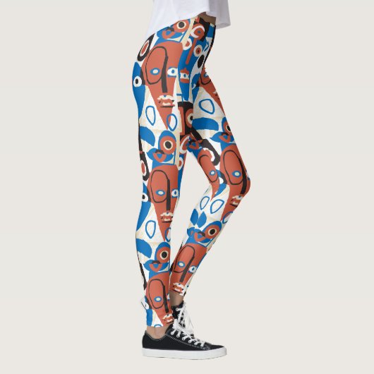 Gekke factoren geïnspireerd door Picasso Retro Mod Leggings (Rechts)
